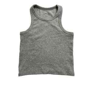 Adanola Rib Tank Top in Light Grey Melange